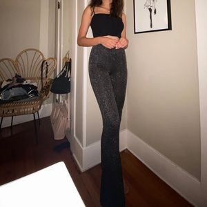 Pinstripe glitter pants